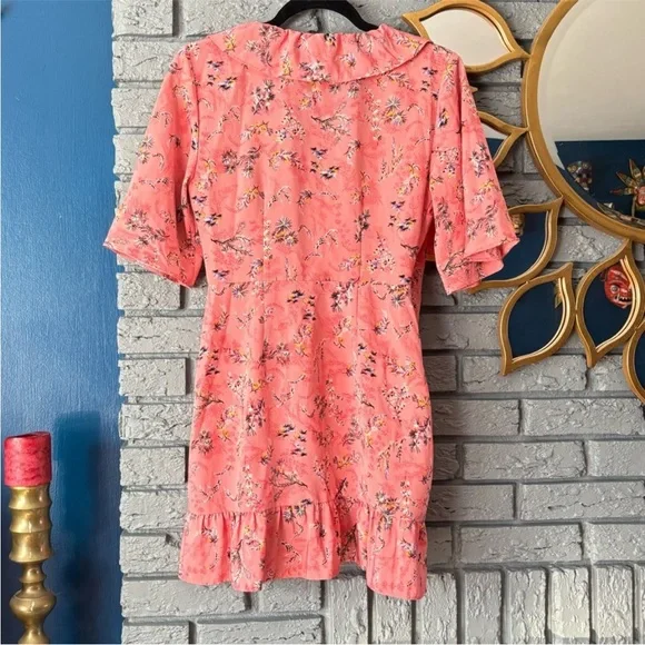 TopShop Floral Pink Ruffle Dress - Picture 7 of 8